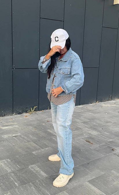 Джинсовая куртка женская оверсайз с камнями р 42-46 Харьков - изображение 3