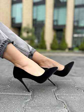 Comer Туфлі жіночі COMER чорні оксамит каблук 11см 39р (1929) Коломыя