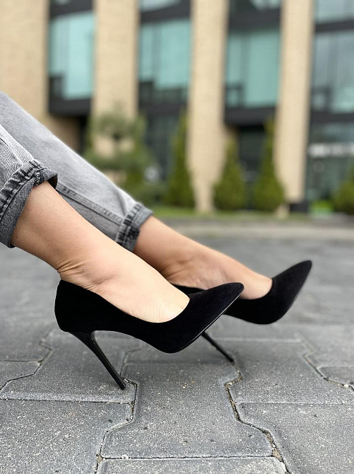 Comer Туфлі жіночі COMER чорні оксамит каблук 11см 39р (1929) Коломыя - изображение 5