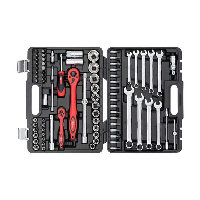 Набір інструментів INTERTOOL 1/2 "& 1/4"; 82од, Cr-V - набір інструменту для гаража Львів - фото 1