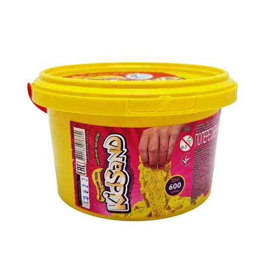 Креативна творчість "Кінетичний пісок "KidSand" KS-01-05, 600 гр Жовтий Вінниця