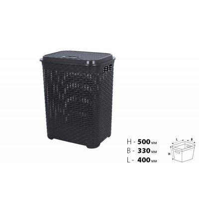 Корзина для белья Violet House 0778 Роттанг Coffee 45 л (0778 Роттанг COF 45 л) Винница - изображение 3