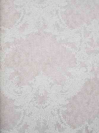 Шпалери вінілові на флізеліні гарячого тиснення DU&KA 1.06х10 вензель основа під штукатурку сірі коричневі Київ