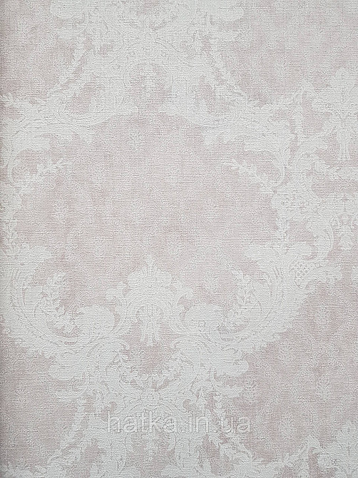 Шпалери вінілові на флізеліні гарячого тиснення DU&KA 1.06х10 вензель основа під штукатурку сірі коричневі Київ - фото 3