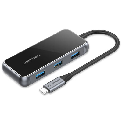Концентратор Vention USB 3.1 Type-C to HDMI 4K60Hz/USB 3.0х3/RJ45/PD 87W 6-in-1 Mirrored Surface (TFFHB) Вінниця - фото 1