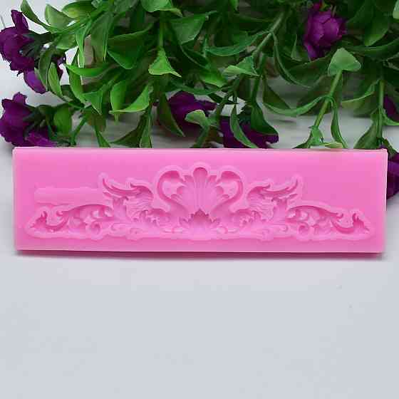 Молд силиконовый Лебеди 128 на 35 мм розовый Киев