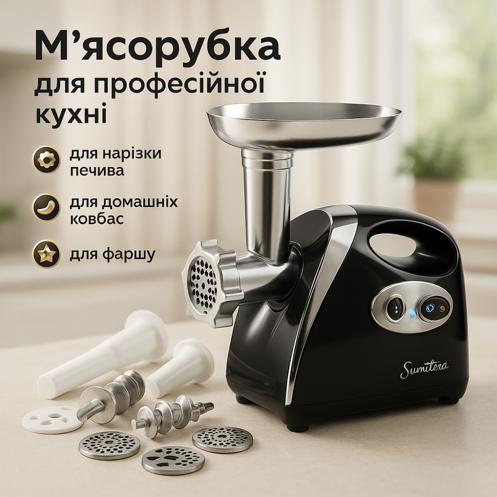 Электрическая мясорубка с множеством насадок SMG-5420B, Мясорубка для интенсивного использования CO-86 Львов - изображение 16