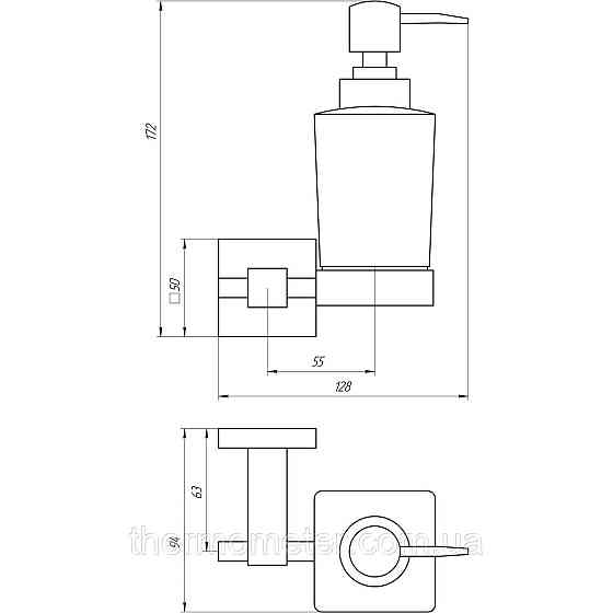 Дозатор жидкого мыла Globus Lux BQ9433 черный матовый SUS304 Киев