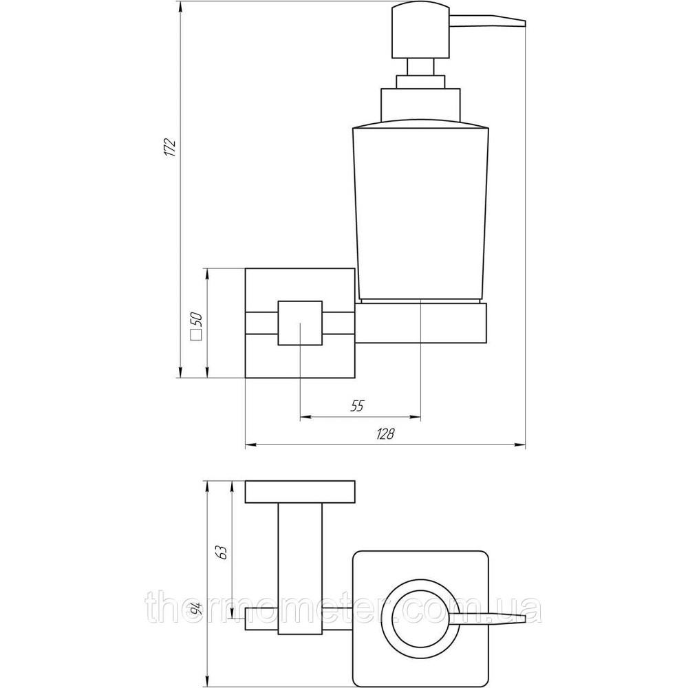 Дозатор жидкого мыла Globus Lux BQ9433 черный матовый SUS304 Киев - изображение 5