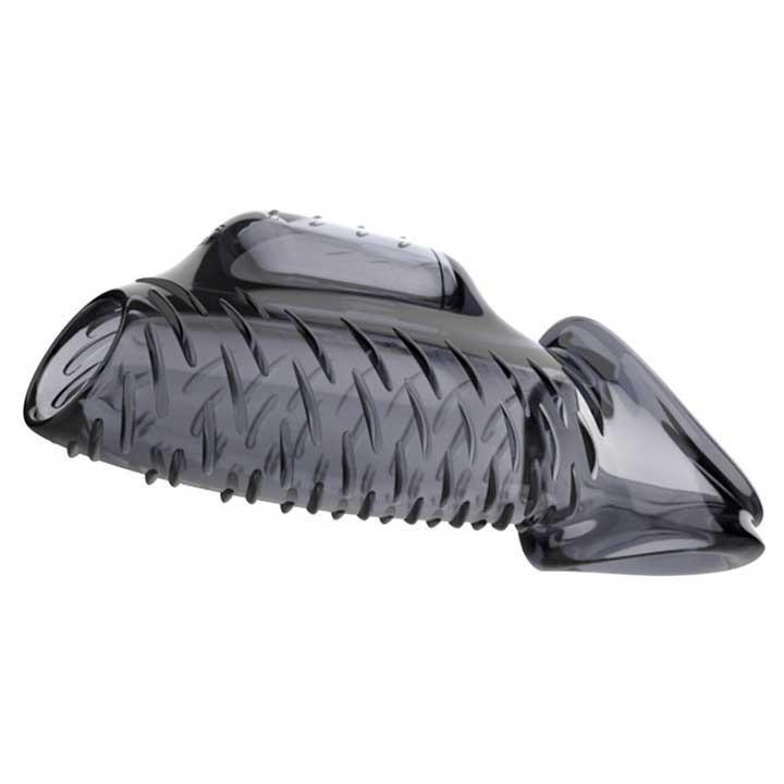 Насадка на пеніс та мошонку з вібрацією Choke Ring графіт Вінниця - фото 7