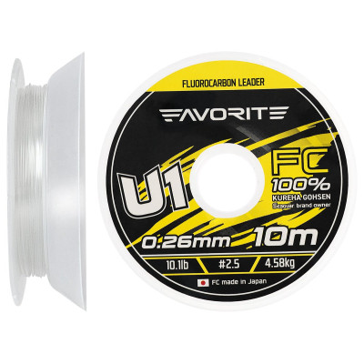 Флюорокарбон Favorite U1 FC 10m 2.5/0.26mm 10.1lb/4.58kg (1693.11.80) Вінниця - фото 1