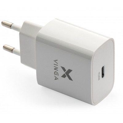 Зарядное устройство Vinga PD Type-C 20W Charger white (VWCPDC) Винница - изображение 1