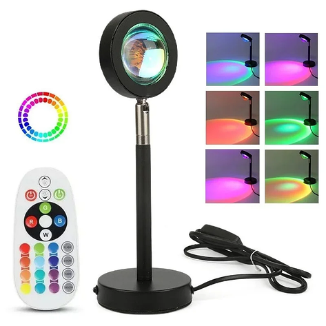 Лампа LED для селфи еффект солнца, лампа заката RGB + пульт F-20 SUNSET LAMP (60) Одесса - изображение 1