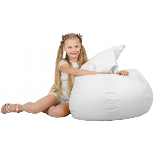 Кресло-груша Хатка Белая Средняя 80х100 Киев