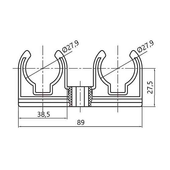 Крепеж PPR Thermo Alliance 25 двойной Киев