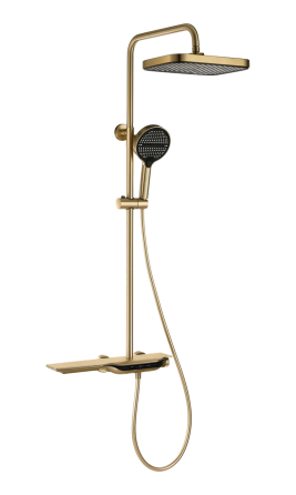 Душова колона з термостатичним змішувачем Mixxus Premium SPACE-009-J Brushed gold, 3 режими  ( MI6541 ) 20263 Харків
