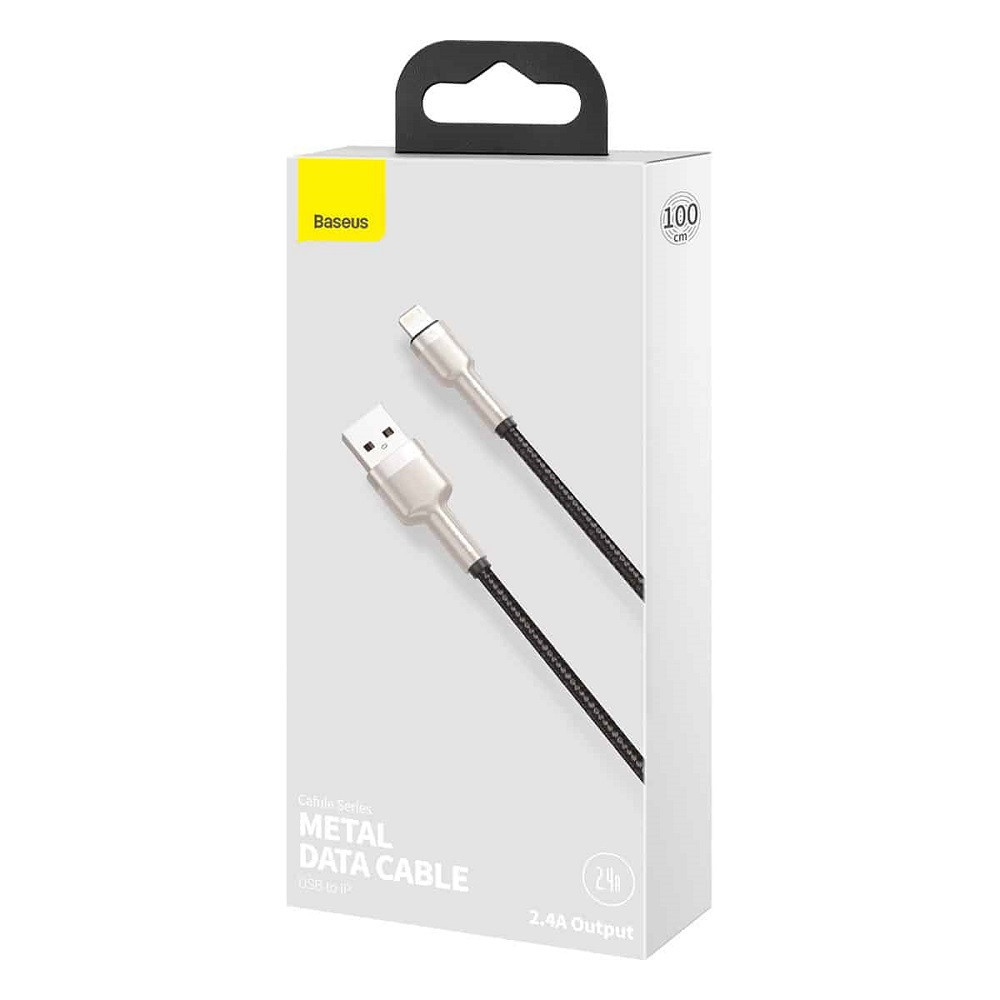 Кабель Baseus Cafule Series Metal Data Cable USB to IP 2.4A 2m Black Одесса - изображение 2