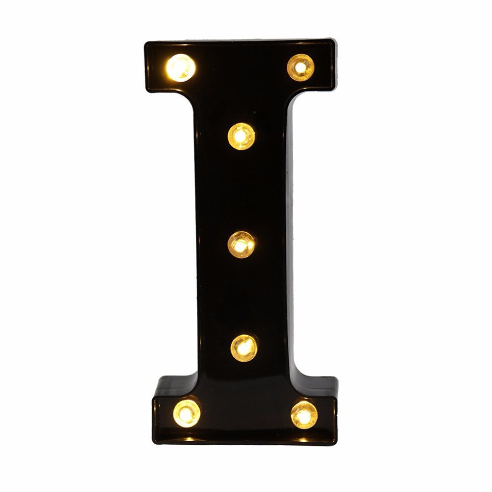 Буква с подсветкой I объемная маленькая 22 на 10 см черный Киев - изображение 1