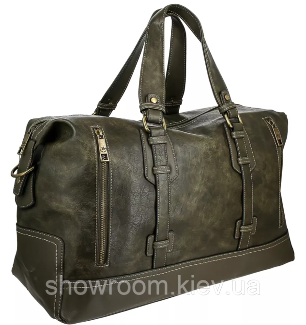 Чоловіча велика дорожня сумка David Jones (7920) хакі Київ - фото 7