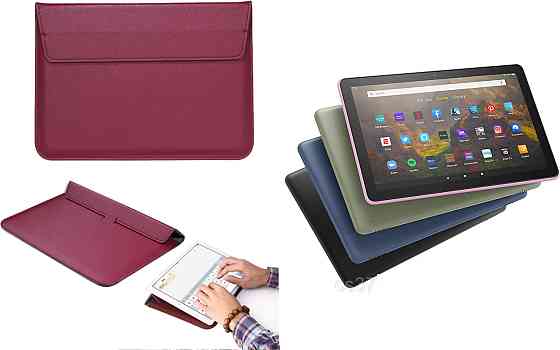 Чехол-конверт VitoCase для Amazon Fire HD 10 (11th gen. 2021), с функцией подставки для планшета Бордовый Киев