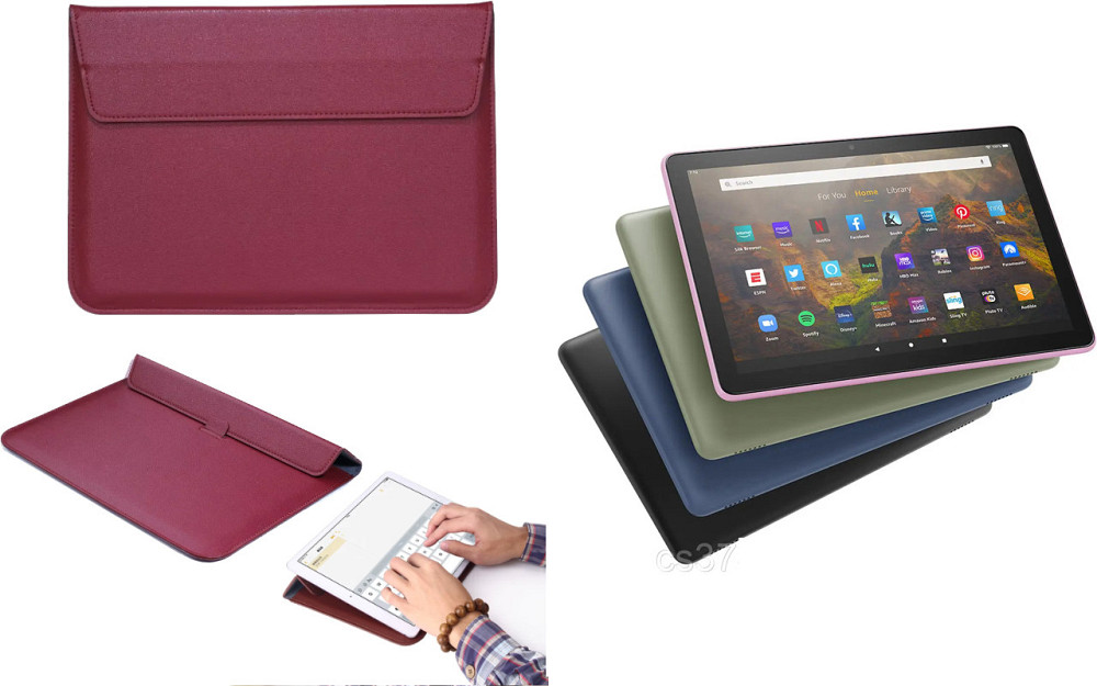 Чехол-конверт VitoCase для Amazon Fire HD 10 (11th gen. 2021), с функцией подставки для планшета Бордовый Киев - изображение 1