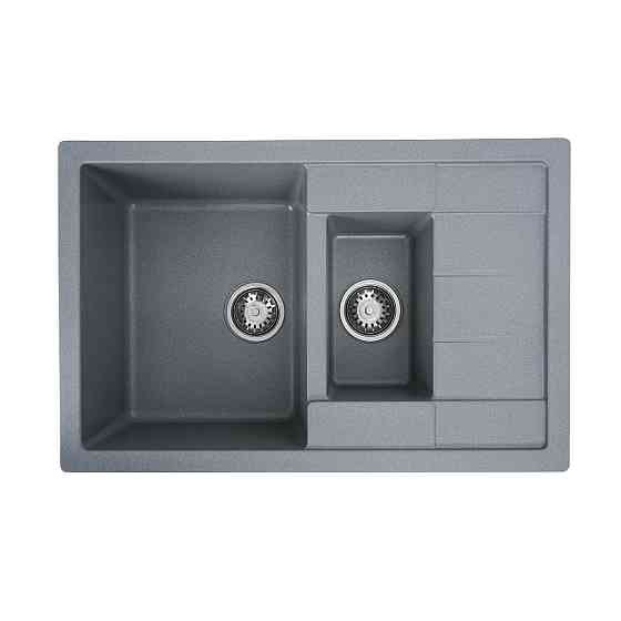 VALESO Гранітна мийка для кухні VALESO TOSKANA 7850W матова Сірий мусон Київ