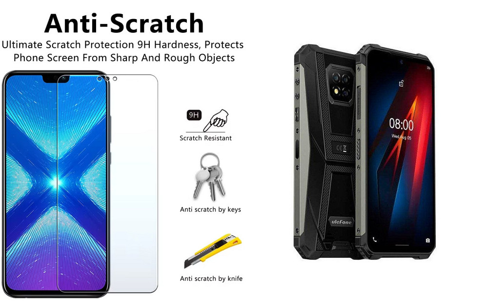 Защитное стекло NeoGlass для Ulefone Armor 8 Pro – ультрапрозрачное и устойчивое Киев - изображение 1