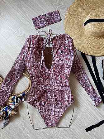 Закритий жіночий купальник із захистом від сонця Бордо, XL Харків