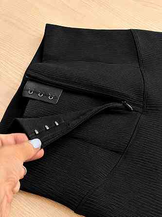 Лосины женские Fashion T-2 в рубчик с корсетом на молнии и эффект push-up черные, черный, L Киев
