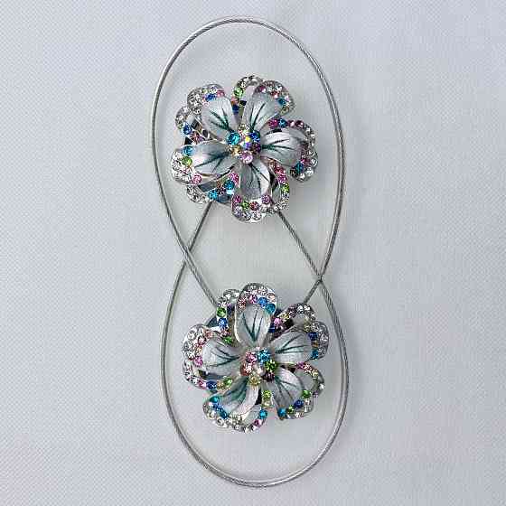 Магніти для штор та гардин "Flowers" набір 2 шт Різнокольоровий (81-241) Київ