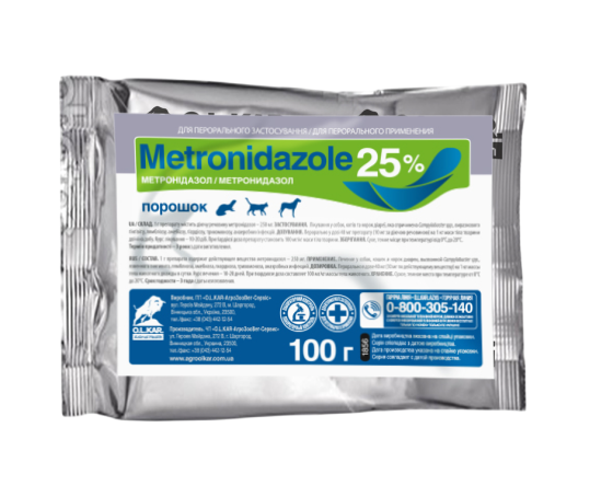Метронидазол 25% 100 г O.L.KAR Винница