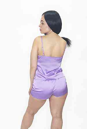 Піжама жіноча шовкова із шортами Бузковий XS Харків