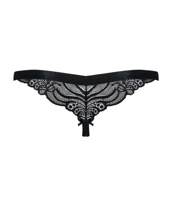 Мереживні танги з доступом Obsessive 828-THC-1 crotchless thong S/M, чорні Львів
