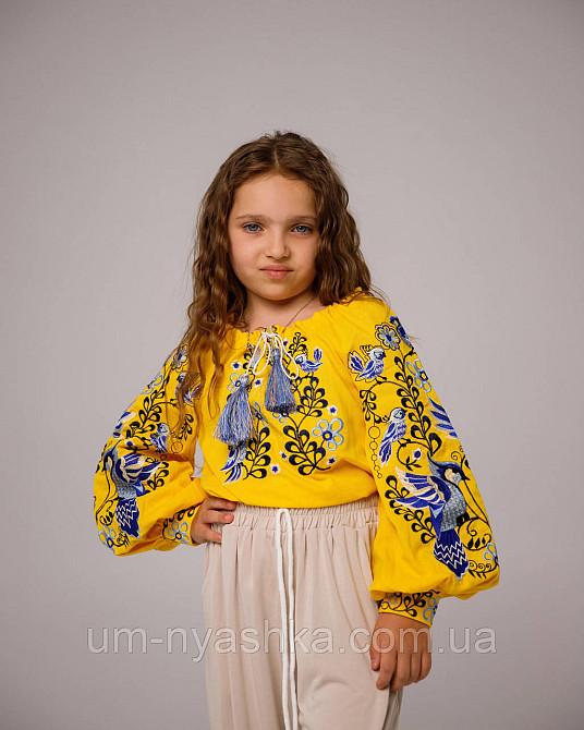 Дитяча вишиванка Зозулька на жовтому Кривий Ріг - фото 4
