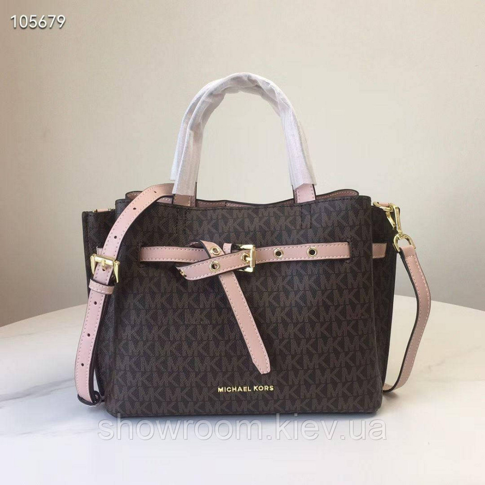 Брендова жіноча сумка MK Emilia brown-1 LUX Київ - фото 1