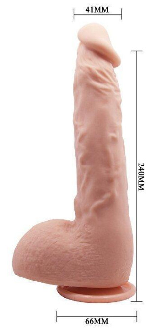 Фаллоимитатор на присоске Baile Beautiful JASON 9,4'' Flesh, BW-008041NR Sex Aura Киев - изображение 9