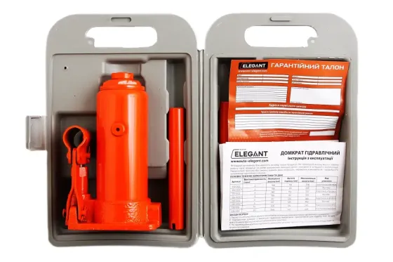 Домкрат гідравлічний 3 т 180-350м пласт. уп. Elegant Вінниця