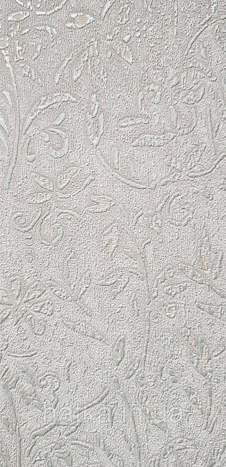 Обои виниловые на флизелине Marburg Aura метровые маленькие цветы бирюзовые серебристые на белом структурные Киев - изображение 1