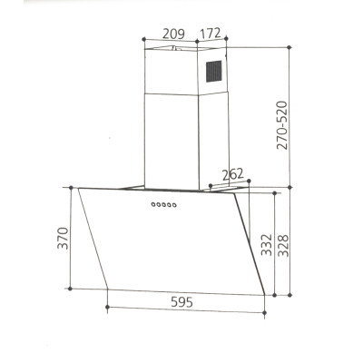 Витяжка кухонна Interline TEFFI SLIM BL A/60/GL/PB Вінниця - фото 4