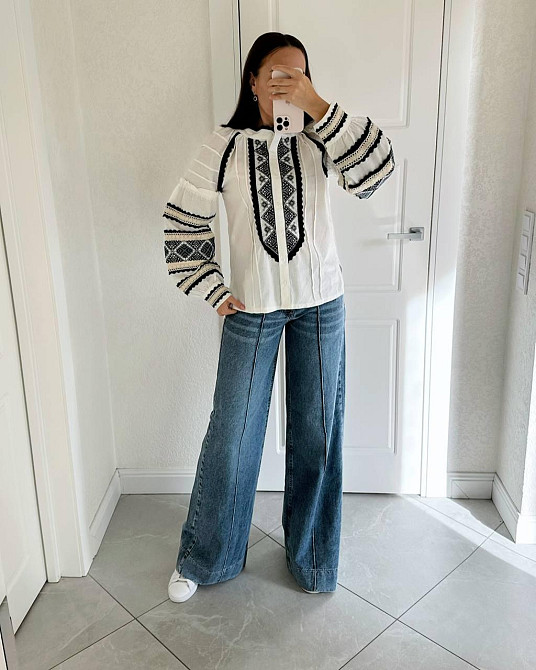 Вишиванка жіноча з вишитими рукавами 80% бавовна 44 Одеса - фото 5