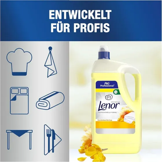 Кондиционер-ополаскиватель для белья (летний бриз) Lenor Professional Weichspüler Sommerbrise, 5 л,  Львов