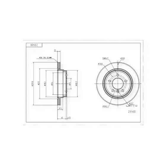 Диск BMW 1 (E81, E87), 3 (E90), X1 (E84) (2009-) задній (300x20mm) гальмівний Мукачево