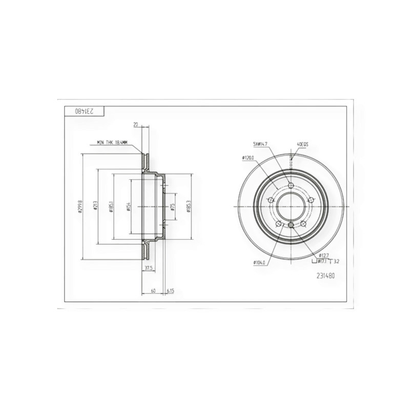 Диск BMW 1 (E81, E87), 3 (E90), X1 (E84) (2009-) задний (300x20mm) тормозной Мукачево - изображение 1