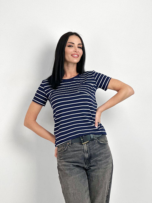 Жіноча футболка з кишенею "Believe" оптом | Розпродаж моделі Київ - фото 3