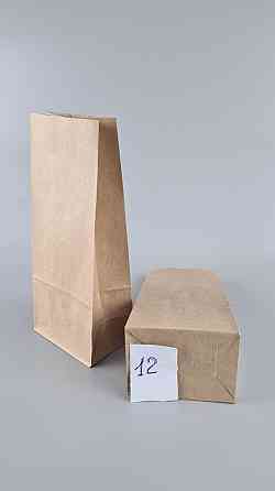 Пакет з дном паперовий 21,5*9*6,5 см 70 г\м2 коричневий з дном уп. 25 шт. Харків