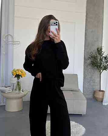 Женский стильный повседневный костюм двойка качественный турецкий кулир Одесса