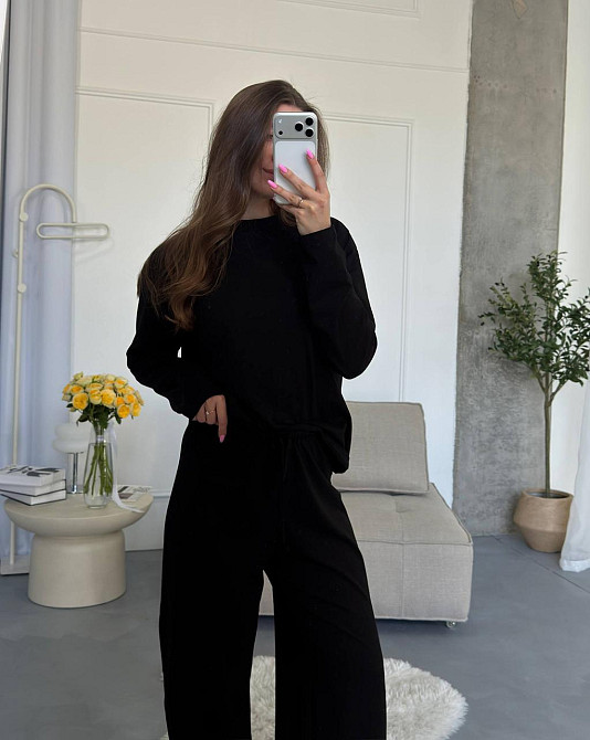 Жіночий стильний повсякденний костюм двійка якісний турецький кулір Одеса - фото 3