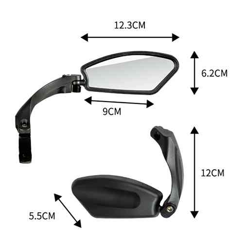 Велосипедное зеркало заднего вида на трубу руля, шарнир ThinkRider Винница