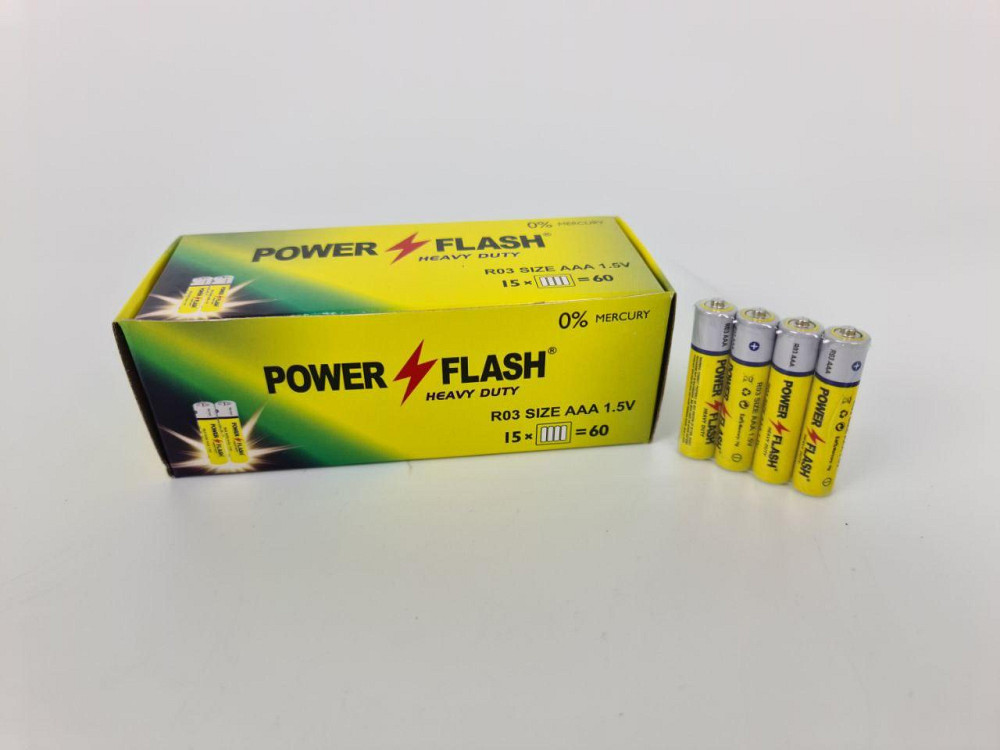 Элемент питания Батарейка POWER FLASH (ААА R3) солевые (Б-4) (4 шт) Харьков - изображение 4
