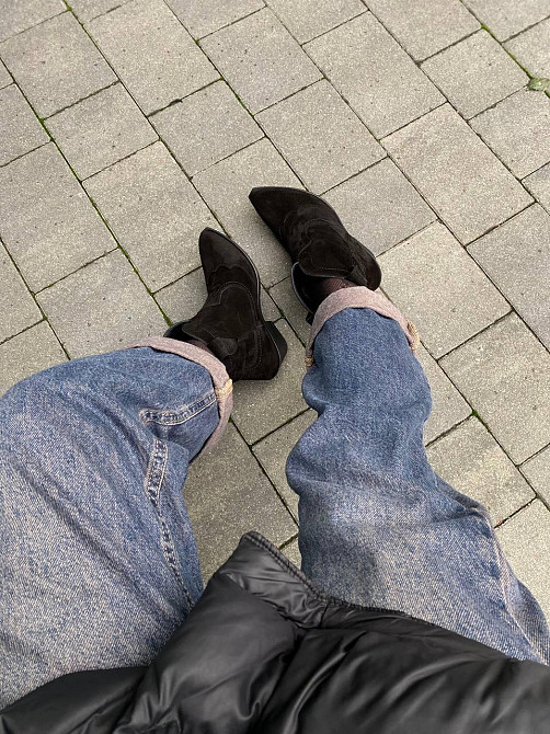 KATI SHOES Черевики жіночі KATI SHOES 407 чорні (весна-осінь, замша натуральна) (6063) Коломия - фото 7